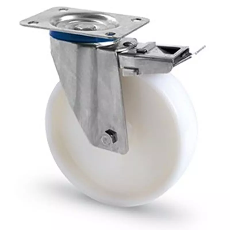 RS PRO Nylon Castor Wheel 100 mm Dia 150 Kg Load Capacity Swivel, 149241