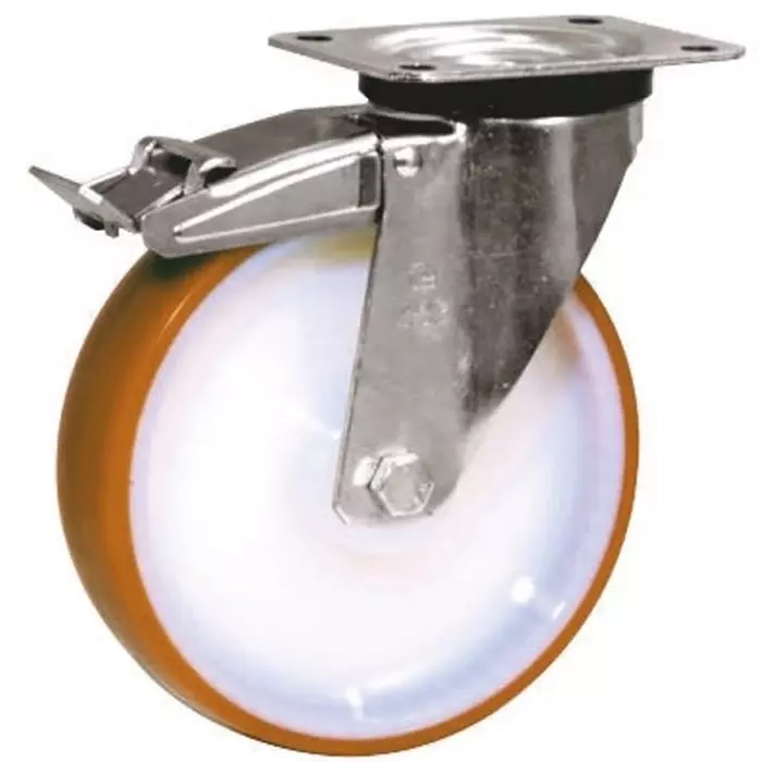 LAG Braked Swivel Castor Wheel, 120 Kg Capacity, 125 mm Wheel, 22056FR