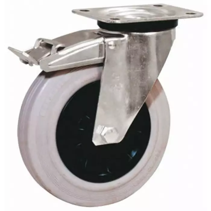 LAG Braked Swivel Castor Wheel, 85 Kg Capacity, 100 mm Wheel, 13908G FR