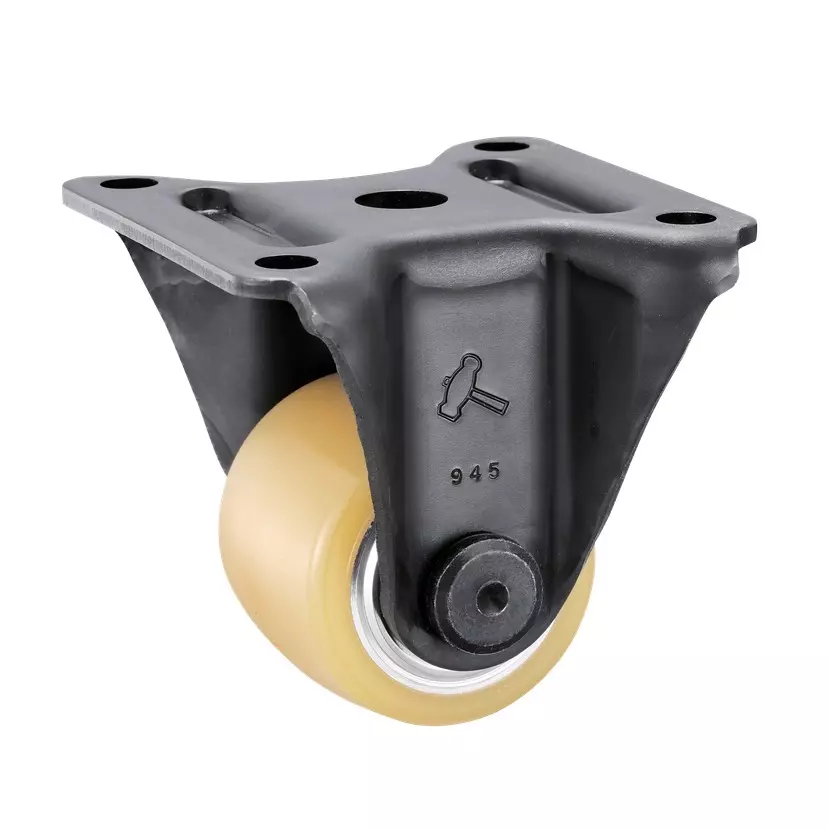 TAKIGEN Low-Profile Heavy-Duty Fixed Caster Nylon Φ50 mm Wheel Diameter 3000N Allowable Load, K-540SR-50-UB