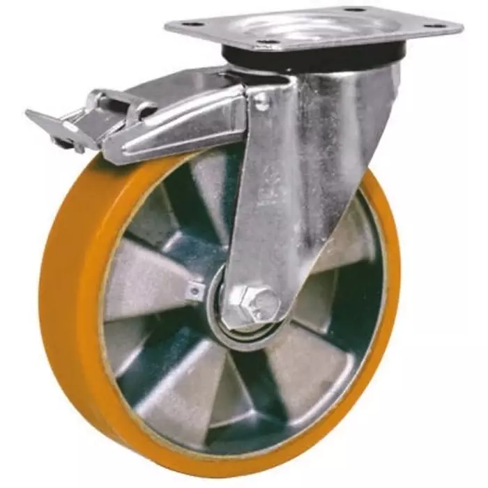 LAG Braked Swivel Castor Wheel, 300 Kg Capacity, 160 mm Wheel, 26071FR