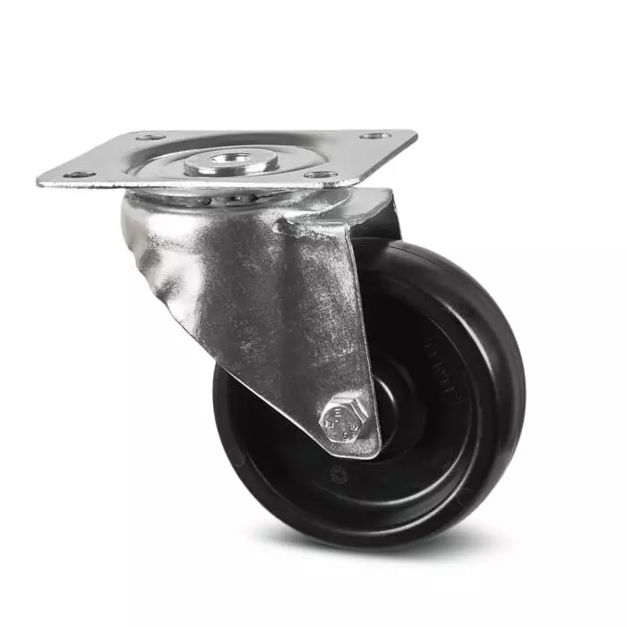 Tente Swivel Castor Wheel, 100 Kg Capacity, 80 mm Wheel, 3370 BOG 080/35 P62
