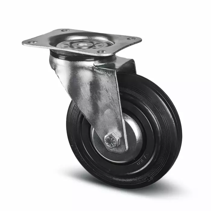 Tente Swivel Castor Wheel, 70 Kg Capacity, 80 mm Wheel, 3370 PVH 080/35 P62