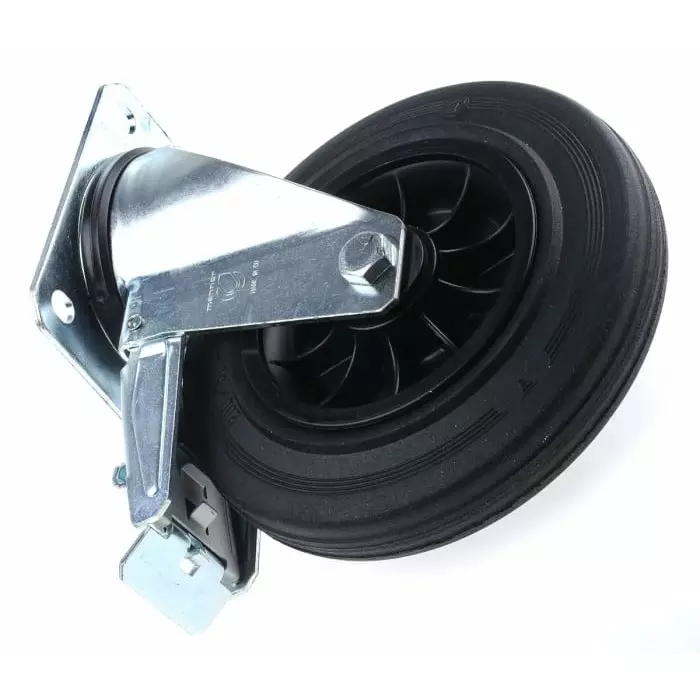 LAG Braked Swivel Castor Wheel, 205 Kg Capacity, 200 mm Wheel, 13936 FR