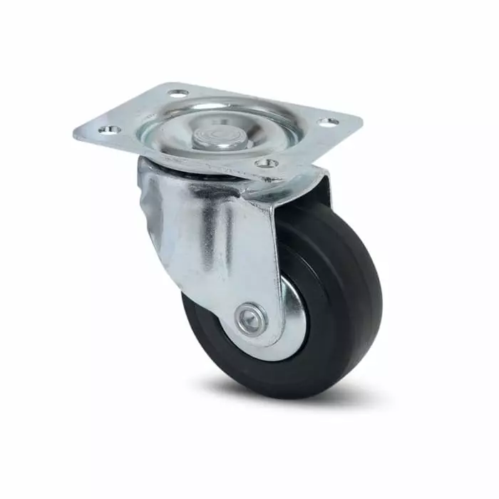 Tente Swivel Castor Wheel, 40 Kg Capacity, 50 mm Wheel, 1430 PVH 050/21 P60