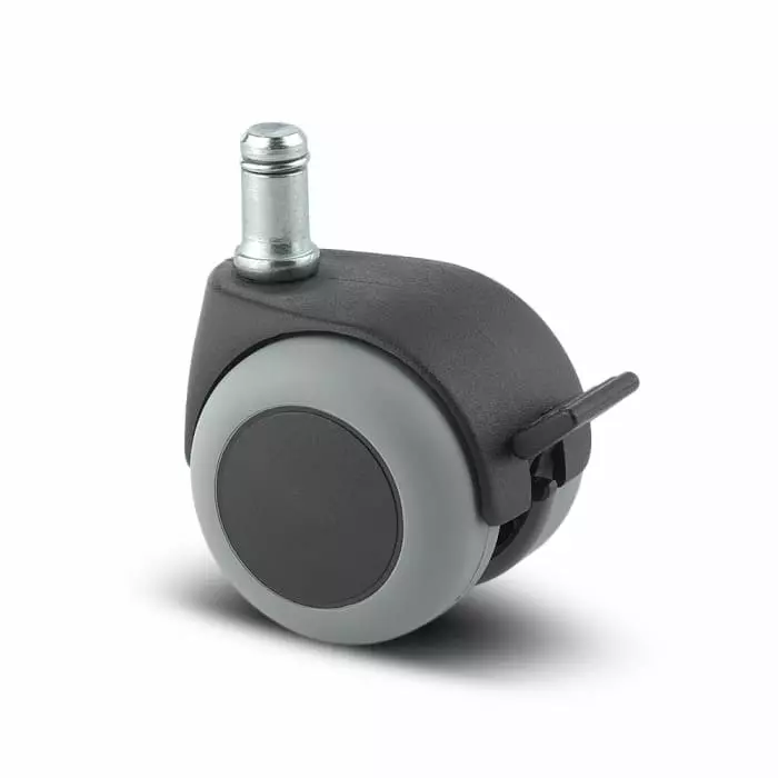 Tente Braked Swivel Castor Wheel, 40 Kg Capacity, 50 mm Wheel, AA25 PJI 050 B10-11X20 NOIR