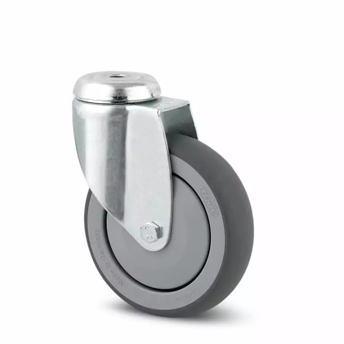 Tente Swivel Castor Wheel, 75 Kg Capacity, 75 mm Wheel, 2470 PJP 075/25 P30-11