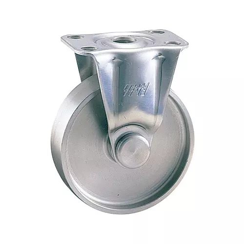 TAKIGEN Stainless Steel Pressed Fixed Caster Urethane & Nylon 0.78kN Allowable Loads, K-1304R-75-SUS