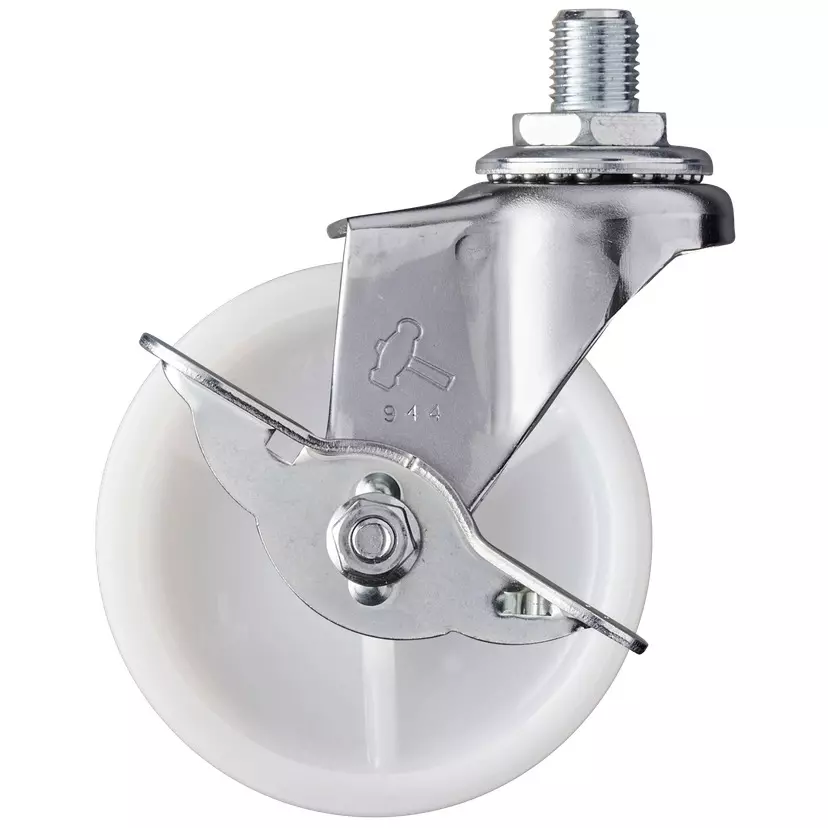 TAKIGEN Screw-Foot Swivel Caster Nylon Φ75 mm Wheel Diameter with Stopper, K-415A-75-N