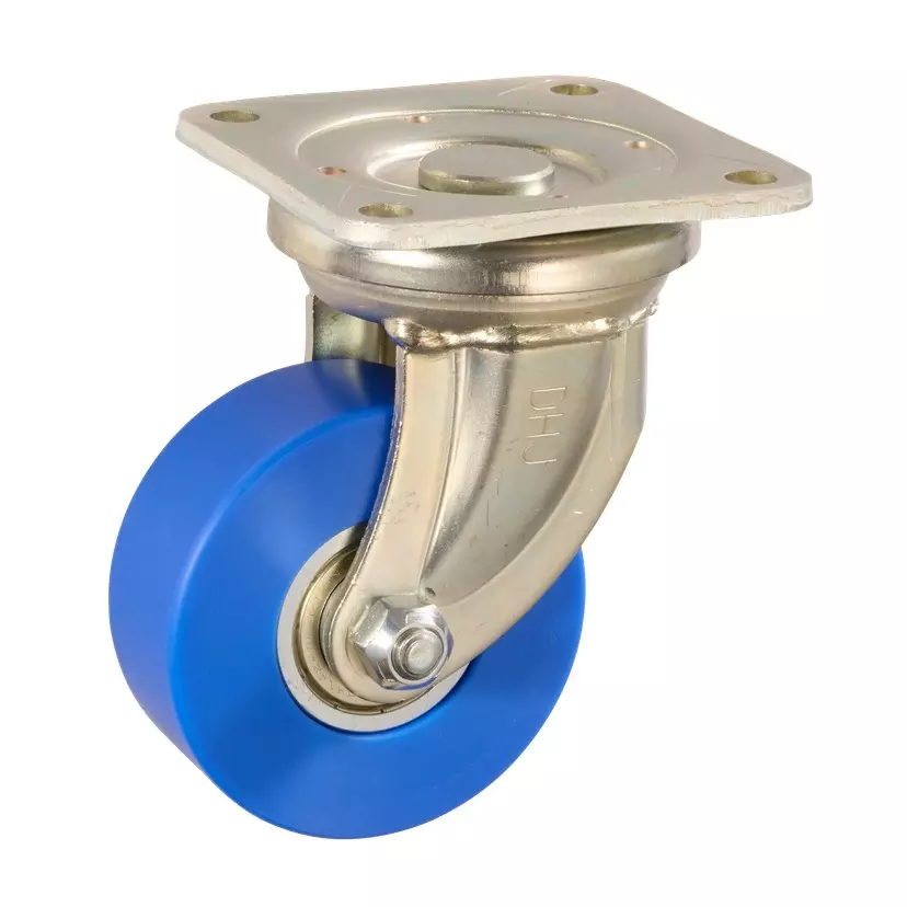 TAKIGEN Low-Profile Heavy-Duty Swivel Caster MC Nylon Φ100 mm Wheel Diameter 9800N Allowable Load, K-570J-80