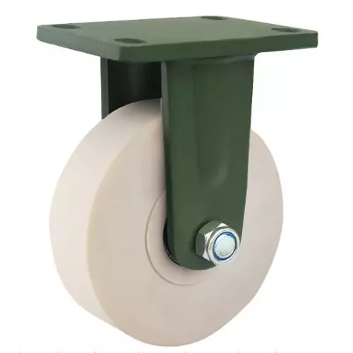 MUVALL Castor Wheel Cast Nylon Fixed Type 100x55 mm Wheel Size, HDP F 100 55 CNYB