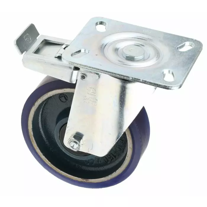LAG Braked Swivel Castor Wheel, 450 Kg Capacity, 150 mm Wheel, 37413FR