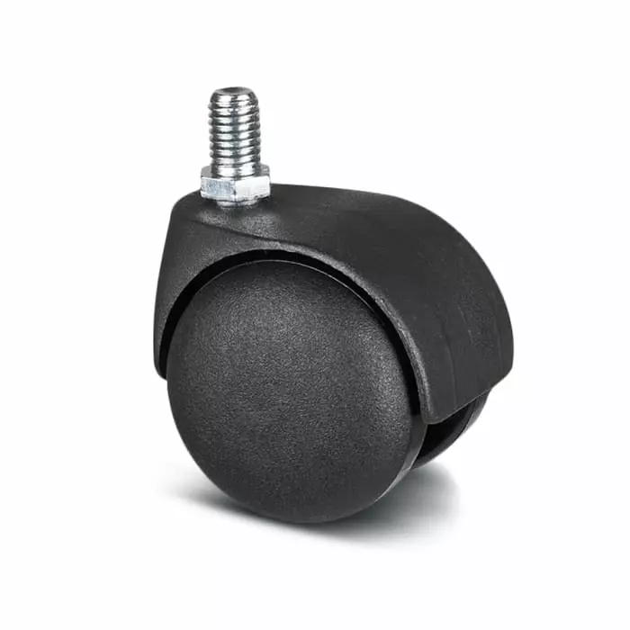 Tente Swivel Castor Wheel, 10 Kg Capacity, 50 mm Wheel, AA20 POI 050 S70-10X15 NOIR