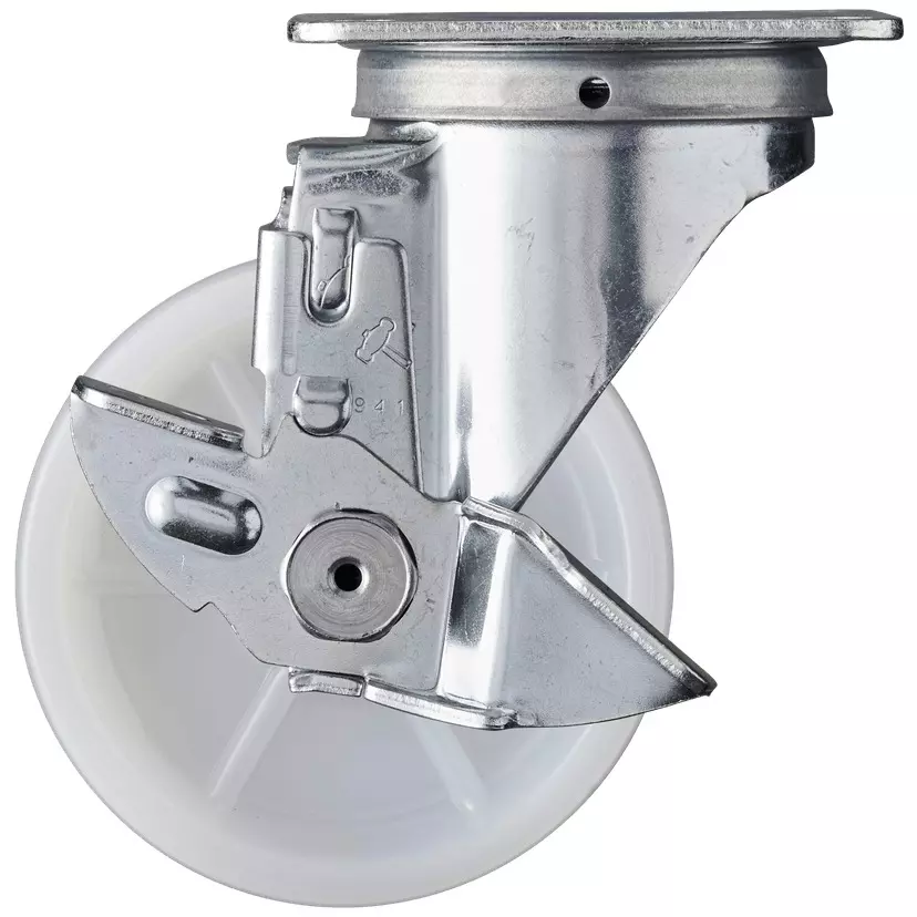 TAKIGEN Swivel Caster Φ100 mm Wheel Diameter with Stopper, K-413S-100-N