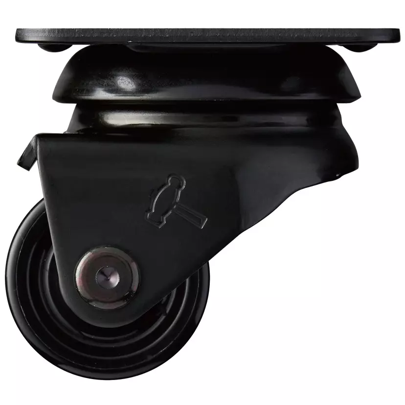 TAKIGEN Double Wheel Swivel Caster Nylon Φ38 mm Wheel Diameter 1170N Allowable Load, K-455-38