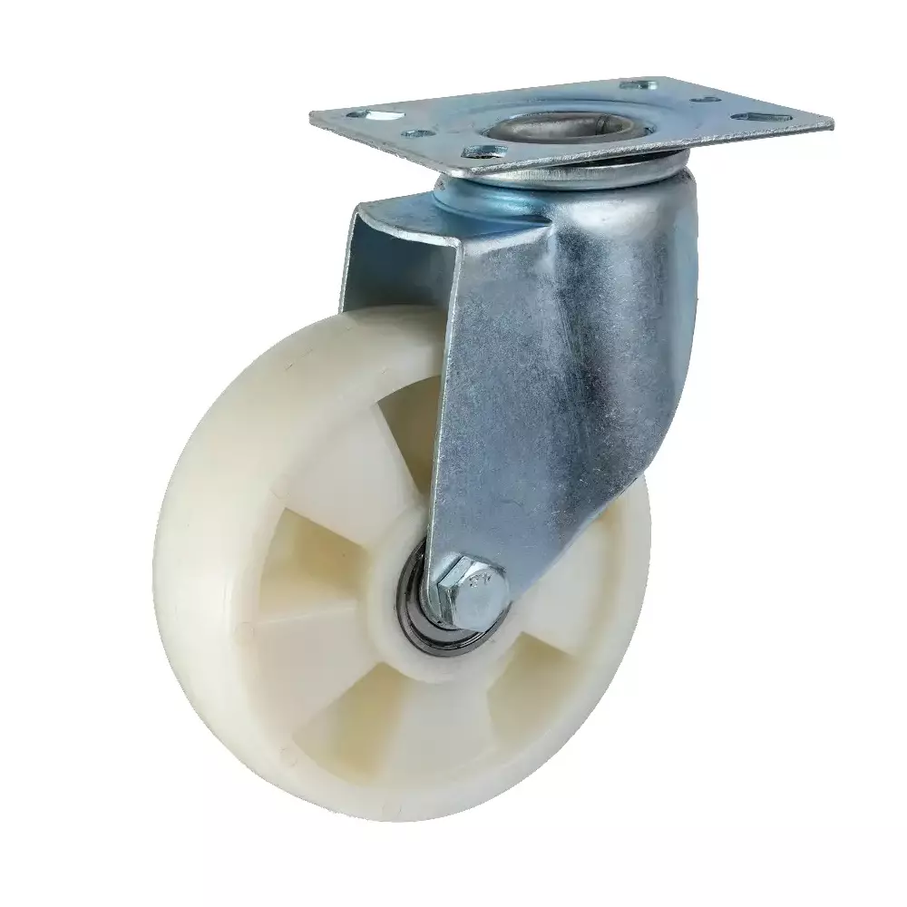 Bulldog Castors 4x 75mm Nylon Swivel Casters - Furniture Wheels, Max 200kg Per Set, Zinc Plated, For Indoor & Outdoor Use