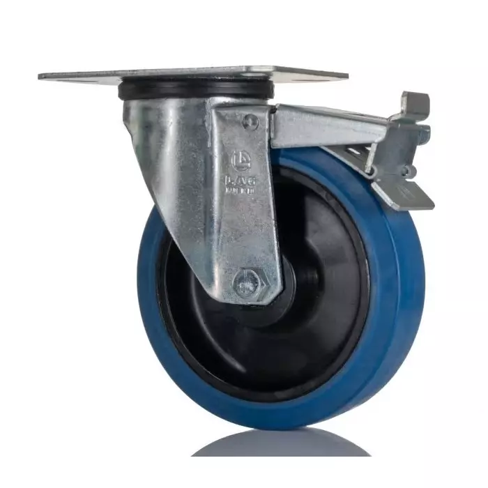 LAG Braked Swivel Castor Wheel, 200 Kg Capacity, 150 mm Wheel, 32067B FR
