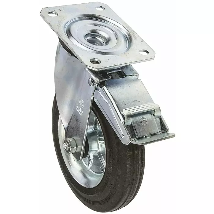LAG Braked Swivel Castor Wheel, 230 Kg Capacity, 200 mm Wheel, 12286FR