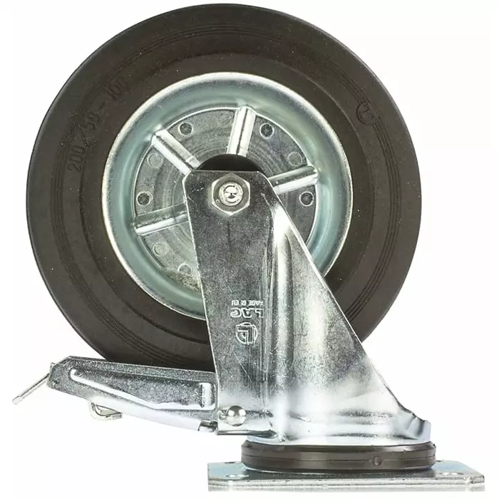 LAG Braked Swivel Castor Wheel, 230 Kg Capacity, 200 mm Wheel, 12286FR