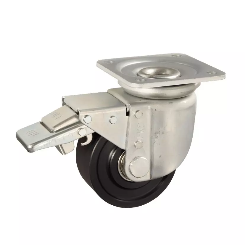 TAKIGEN Heavy Duty Caster UMC Nylon Φ100 mm Wheel Diameter with Stopper, K-507YS-100