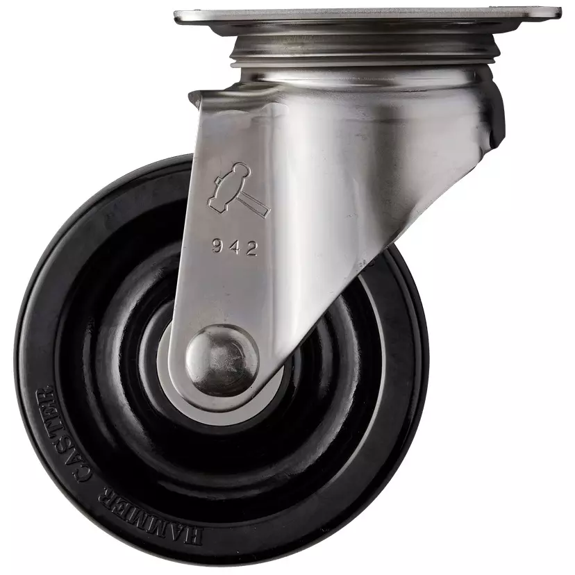 TAKIGEN Stainless Steel Swivel Caster Phenol 1.2kN Allowable Loads without Stopper, K-1320S-100-PH