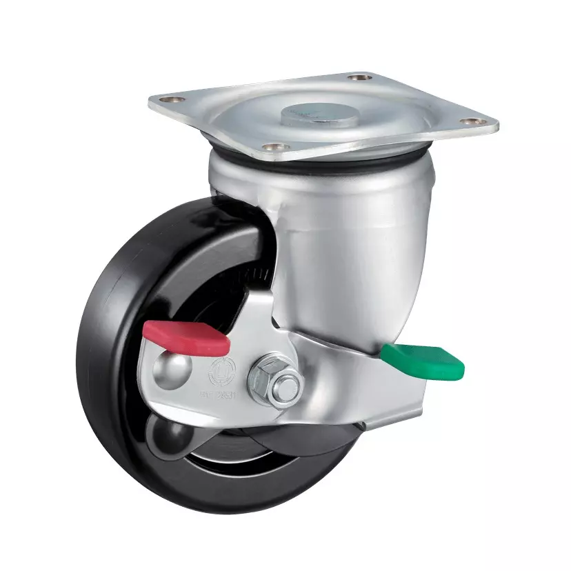 TAKIGEN Heavy Duty Swivel Caster Phenolic Resin 3.43kN Allowable Loads with Stopper, K-100HBS-130-PH