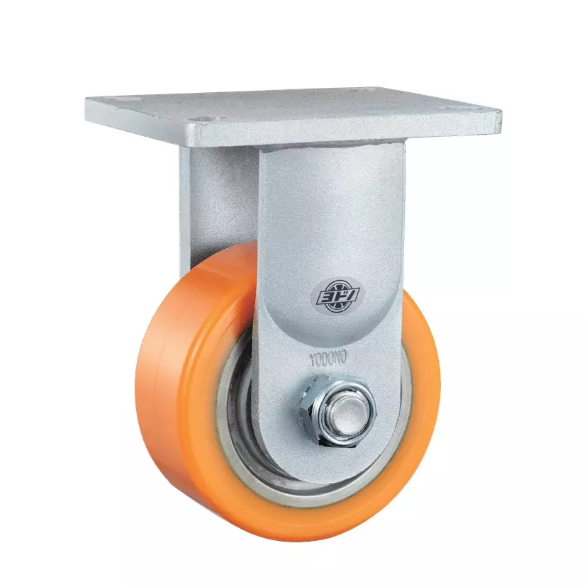 TAKIGEN Ultra Heavy Duty Caster Fixed Type Urethane Φ150 mm Wheel Diameter, K-545K-150-UR