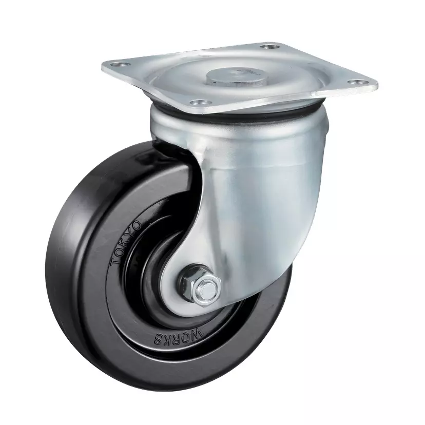 TAKIGEN Heavy Duty Swivel Caster Phenolic Resin 3.43kN Allowable Loads without Stopper, K-100HB-130-PH