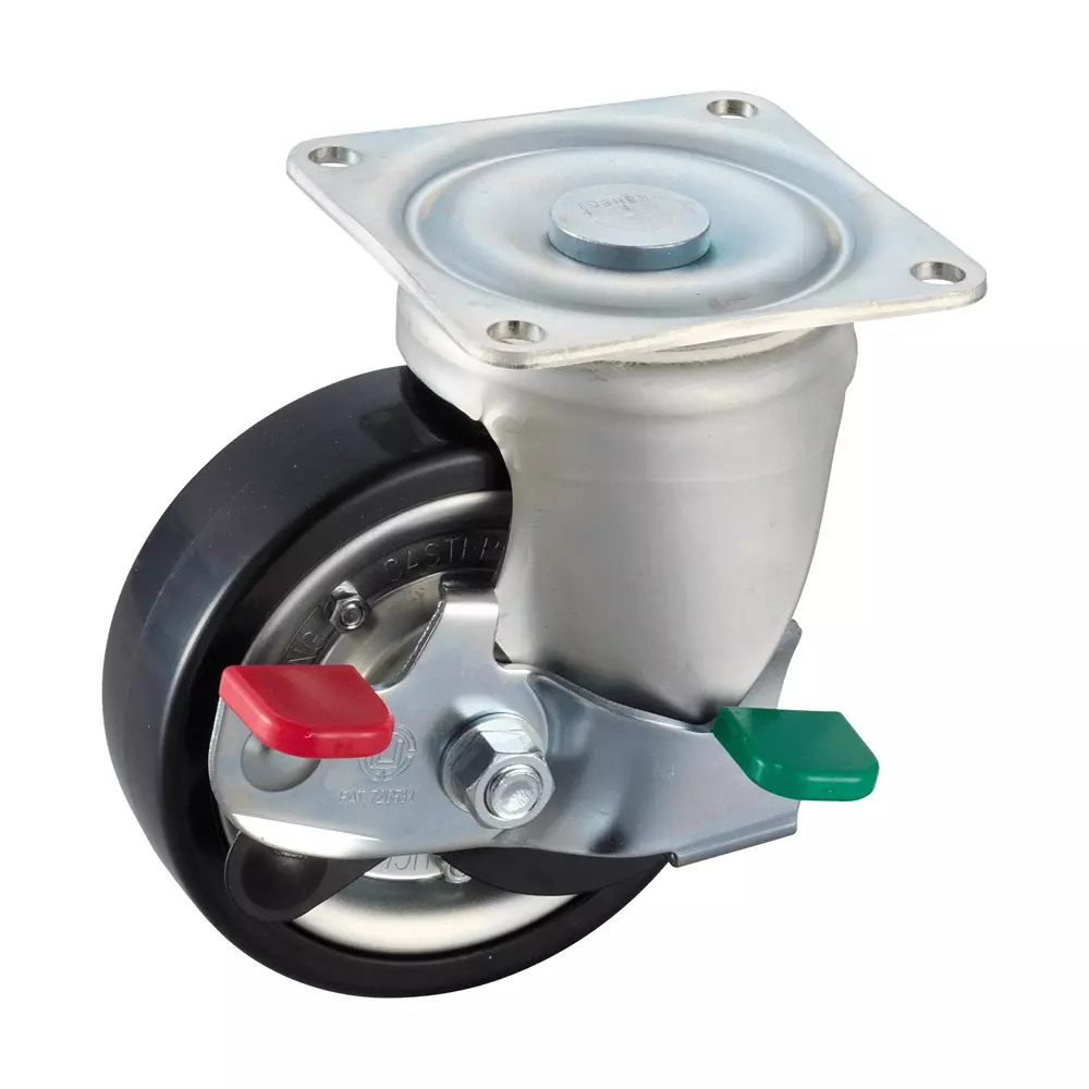 TAKIGEN Heavy Duty Swivel Caster Phenolic Resin 4.41kN Allowable Loads with Stopper, K-100HBS-150-PH