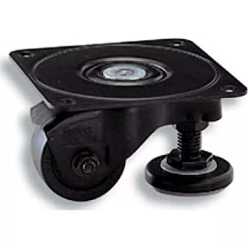 TAKIGEN Low Floor Caster Polyurethane Resin with Adjuster Foot, K-100HB2-AF-50-EP