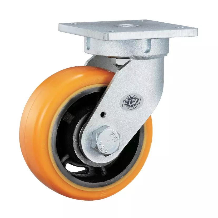 TAKIGEN Ultra Heavy Duty Caster Swivel Type Urethane Φ152 mm Wheel Diameter, K-543J-150-UR