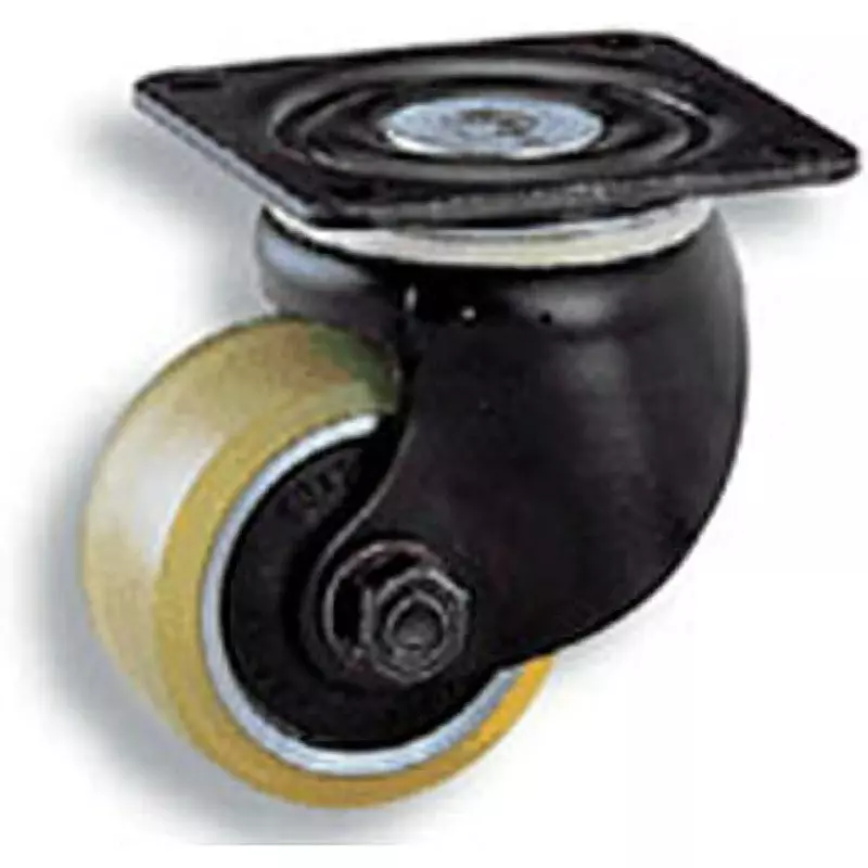 TAKIGEN Heavy Duty Low Floor Caster 2.45N Allowable Loads, K-100HB2-50-PA
