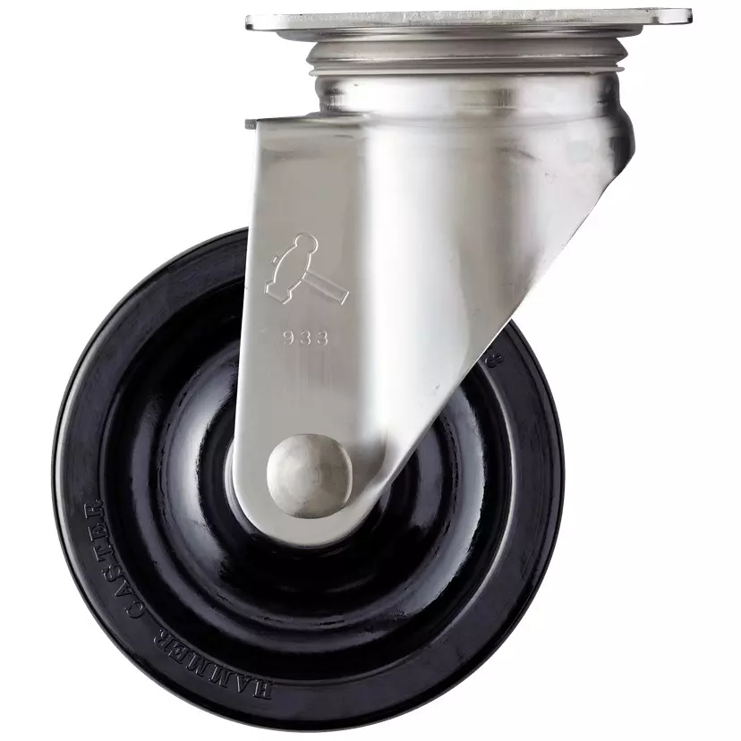 TAKIGEN Stainless Steel Swivel Caster Phenol 1.5kN Allowable Loads without Stopper, K-1320S-125-PH