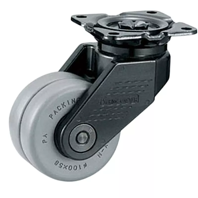 TAKIGEN Super Heavy Duty Twin Wheel Free Caster Polyamide 5.88N Allowable Loads, K-100X-N-100