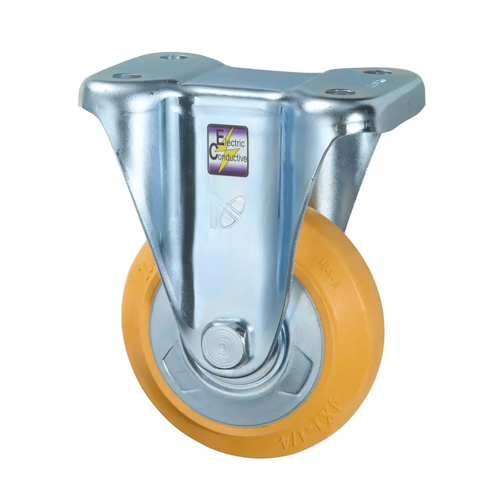 TAKIGEN Anti-static Caster Urethane Φ130 mm Wheel Diameter, K-630K-130-UR