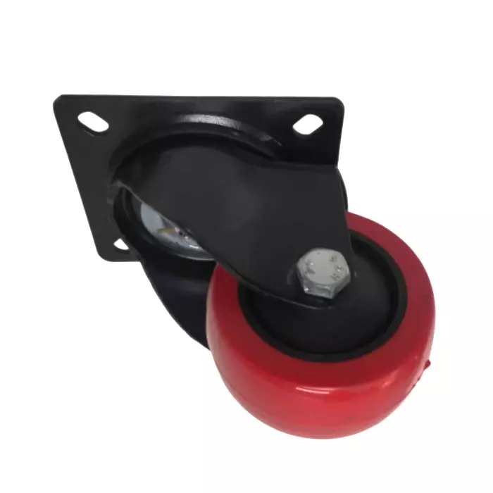 Fulcrum 4 mm bearing Swivel Castor Wheel, Capacity Per Set Upto 1000 Kg (1 Ton), Red, FCW-42R-2W (Pack of 2)