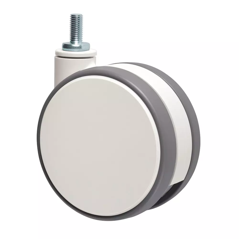 TAKIGEN Design Caster Elastomer 48x10.7 mm (W1xW2) without Stopper, K-115JN-60