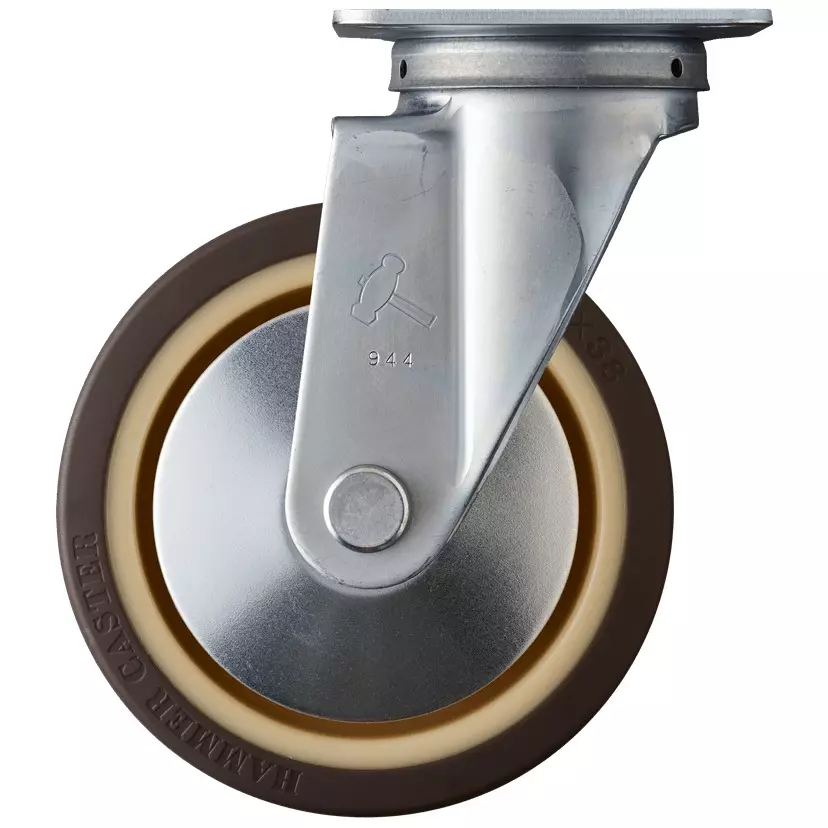 TAKIGEN Swivel Caster Φ150 mm Wheel Diameter without Stopper, K-420S-150-UB