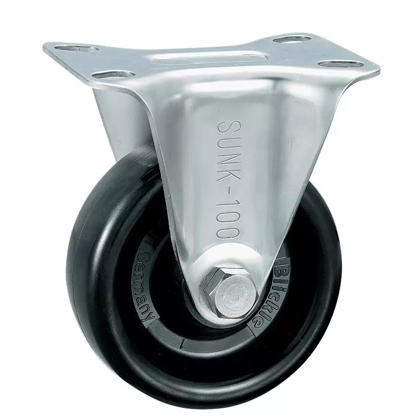 TAKIGEN Stainless Steel Heat-Resistant Resin Caster Φ80 mm Wheel Diameter, K-1580K-80
