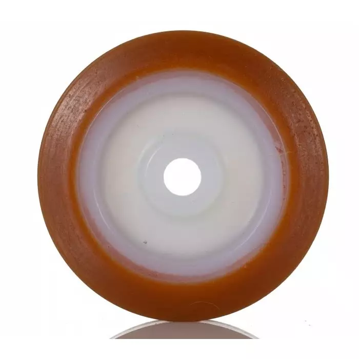 LAG Orange, White Polyurethane Abrasion Resistant, Hygienic, Laceration Resistant, Non-Marking Trolley Wheel, 120 Kg, 4520