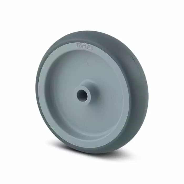 Tente Black, Silver Polypropylene Plain Bearing Trolley Wheel, 100 Kg, PJO 125/32-D12,3 LM34,9