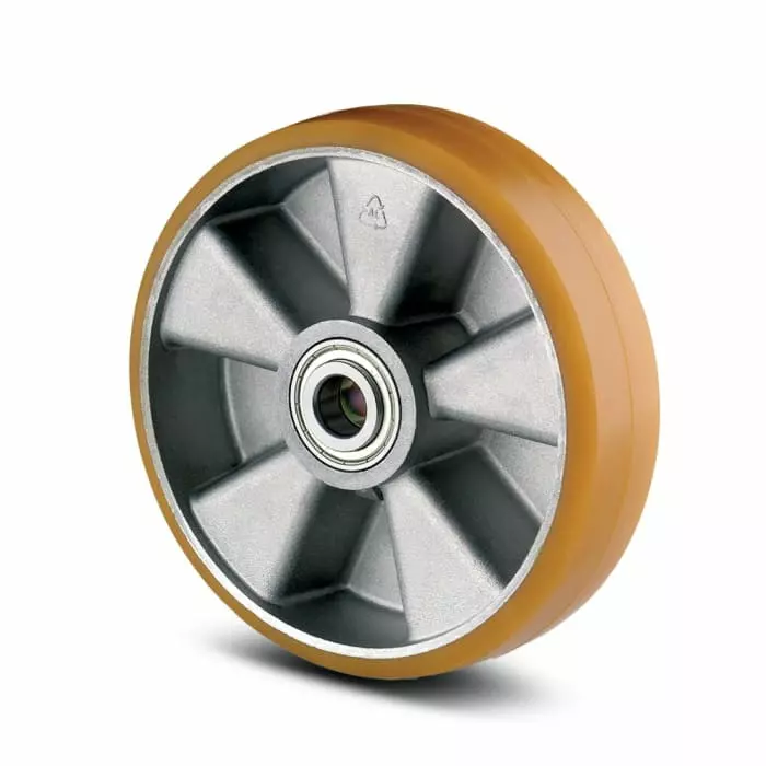 Tente Orange Aluminium Heavy Duty, Precision Ball Bearing Trolley Wheel, 800 Kg, ITP 160/50-D20 92SH BOMBE