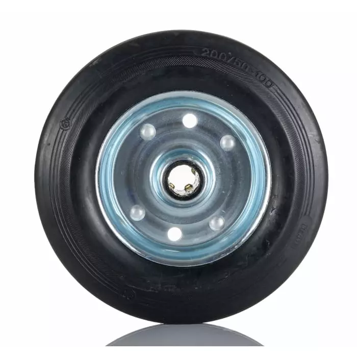 Tente Black Rubber Corrosion Resistant Trolley Wheel, 410 Kg, DVR200X50-20