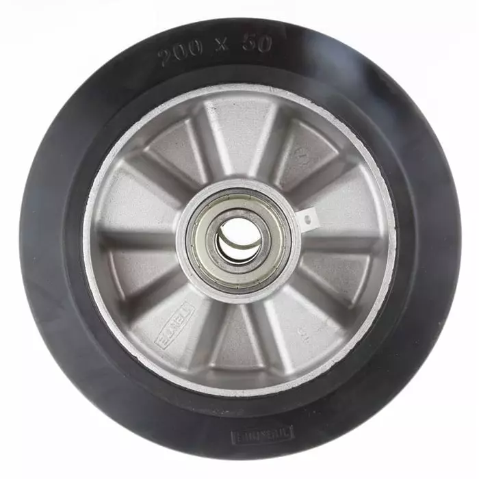 Tente Black Rubber Corrosion Resistant, Vulcanized Trolley Wheel, 900 Kg, IEP200x50-?20