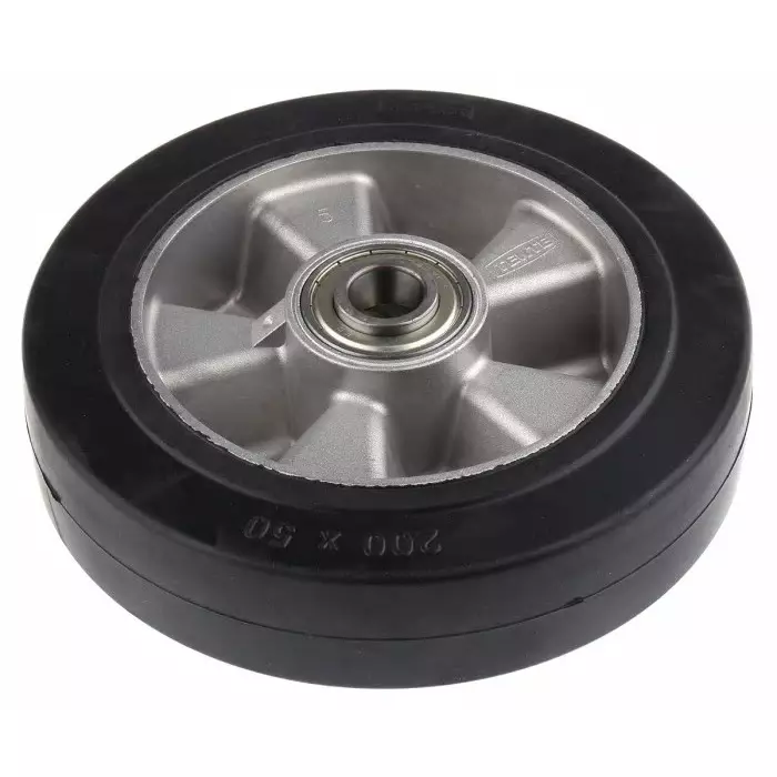 Tente Black Rubber Corrosion Resistant, Vulcanized Trolley Wheel, 900 Kg, IEP200x50-?20