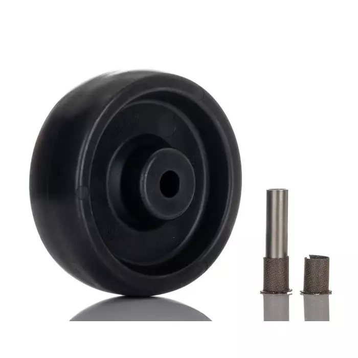 Tente Black Corrosion Resistant Trolley Wheel, 250 Kg, BOG100x35-?8