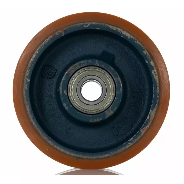 LAG Blue, Orange Polyurethane Abrasion Resistant, High Load Capacity, Laceration Resistant, Non-Marking Trolley Wheel,, 7020 CC