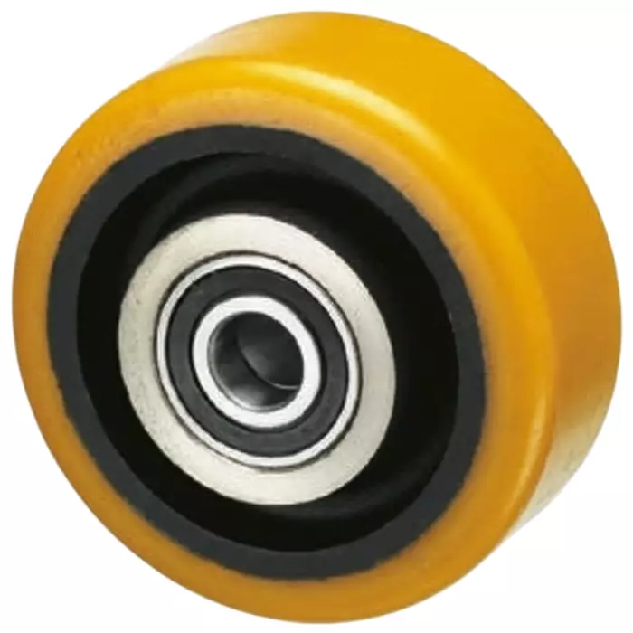 Tente Yellow Polyurethane Abrasion Resistant, Corrosion Resistant Trolley Wheel, 1200 Kg, FTP250/50X25