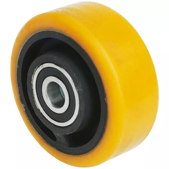 Tente Yellow Polyurethane Abrasion Resistant, Corrosion Resistant Trolley Wheel, 550 Kg, FTP125/50X20