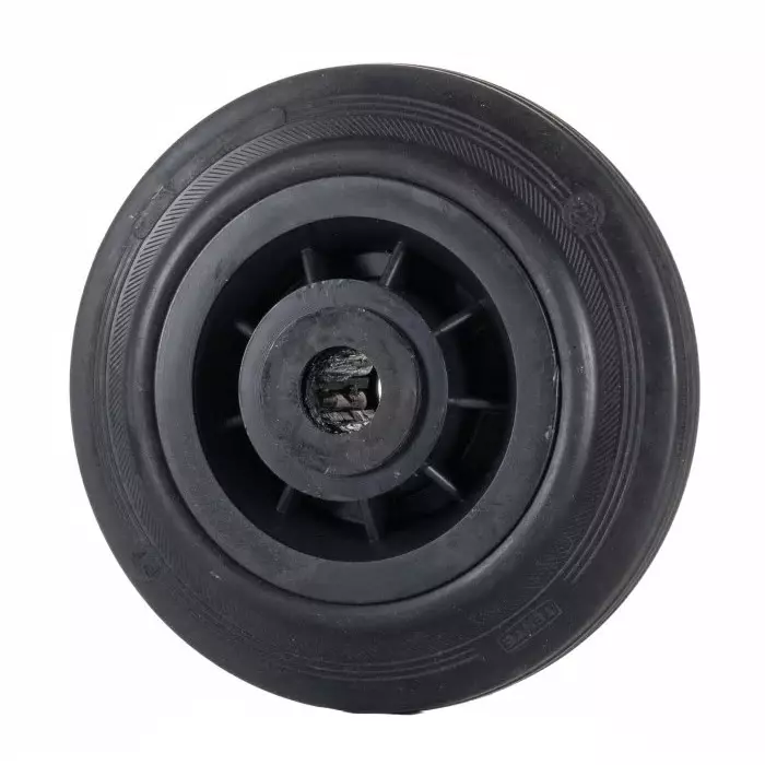 Tente Black Rubber Ageing Resistant Trolley Wheel, 205 Kg, PVR200/50X20LM58